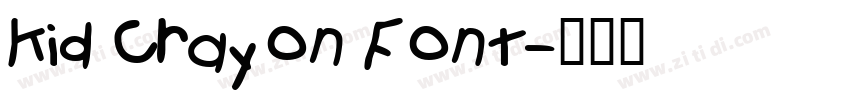 Kid Crayon Font字体转换
